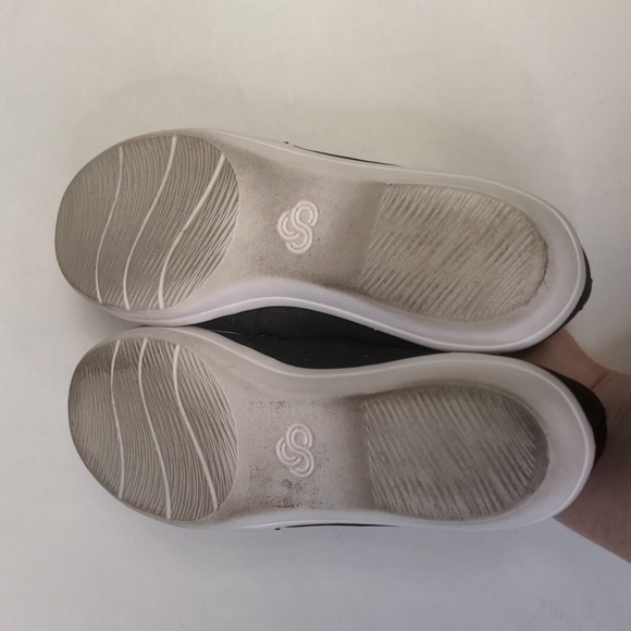 Cloudsteppers by Clarks Black Ballet Shimmer Gathered Flats Size 7 - Picture 7 of 10